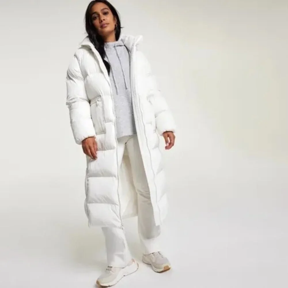 Calia Women's Outerwear Longline Snap Hooded Puffer Jacket, NWOT, Sz XS - Picture 1 of 10